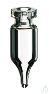 Mikroliter-Rollrandflasche ND11. Klarglas. 1. hydrolytische Klasse. 1.1 ml....