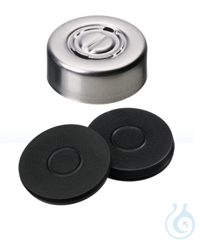 Bördelkappe ND20. Aluminium. Mittelabriss. Butyl Formscheibe. dunkelgrau. 3.0...