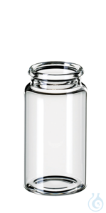 Schnappdeckelglas ND22. Klarglas. 3. hydrolytische Klasse. 15 ml. 48 x 26 mm....