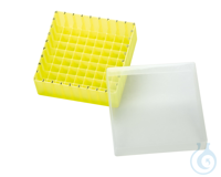 Aufbewahrungsbox. PP. gelb. 81 Positionen. alphanumerische Codierung. für 1.5...