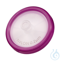 Spritzenvorsatzfilter. Ø=30 mm. Glasfaser-Vorfilter/Nylon (PA). 0.2 µm....