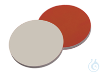 Septum, 9 mm, RedRubber/PTFE beige, 1,0 mm, 45° shore A, VE=1000, LABSOLUTE®...