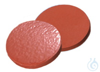 Septum, 9 mm, Naturkautschuk rot- orange/TEF transparent, 1,0 mm, 60° shore...