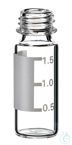 Kurzgewindeflasche ND9. Klarglas. 1. hydrolytische Klasse. 1.5 ml. 32 x 11.6...