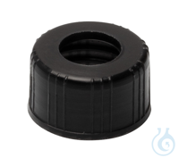 Schraubkappe ND15. Gewinde 15-425. PP. schwarz. 8.5 mm Mittelloch. ohne...
