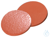 Septum, 13 mm, Naturkautschuk rot-orange/TEF transparent, 1,3 mm, 60° shore...