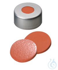 Bördelkappe ND13. Aluminium. klar lackiert. 6 mm Mittelloch. Septum...