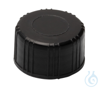 Schraubkappe ND15. Gewinde 15-425. PP. schwarz. geschlossen. ohne Septum....