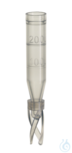 Mikroeinsatz. PP. transparent. Füllmarkierungen. 0.1 ml. 29 x 6 mm. mit...