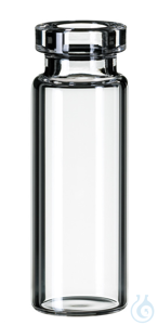 Rollrandflasche ND13, Klarglas, 1. hydrolytische Klasse, 4,0 ml, 45 x 14,7...