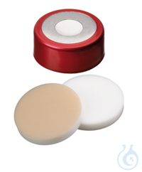 Bördelkappe ND20. Aluminium. rot lackiert. Bimetall. magnetisch. 8 mm...