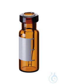 Rollrandflasche ND11. Braunglas. 1. hydrolytische Klasse. 0.2 ml. 32 x 11.6...