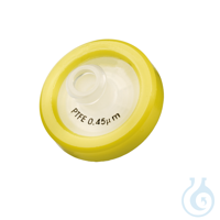 Spritzenvorsatzfilter ProFill. Ø=17 mm. PTFE. 0.45 µm. gelber Ring....
