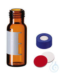 2in1 Kit. HPLC/GC zertifiziert: Kurzgewindeflasche ND9. Braunglas. 1....