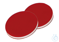Septum. 9 mm. PTFE rot/Silikon weiß/PTFE rot. 1.0 mm. 45° shore A. VE=1000....