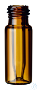 Kurzgewindeflasche ND9, Braunglas, 1. hydrolytische Klasse, 0,3 ml, 32 x 11,6...