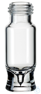 Kurzgewindeflasche ND9. Klarglas. 1.  hydrolytische Klasse. Mikrolitervial....