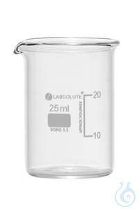 Bechergläser. niedrige Form. aus Borosilikatglas 3.3. mit dauerhafter....