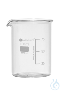 Bechergläser. niedrige Form. aus Borosilikatglas 3.3. mit dauerhafter....