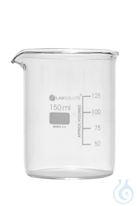 Bechergläser. niedrige Form. aus Borosilikatglas 3.3. mit dauerhafter....