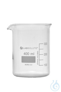 Bechergläser. niedrige Form. aus Borosilikatglas 3.3. mit dauerhafter....