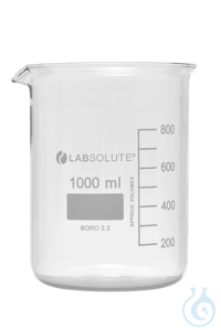 Bechergläser. niedrige Form. aus Borosilikatglas 3.3. mit dauerhafter....