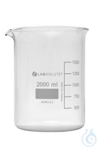 Bechergläser. niedrige Form. aus Borosilikatglas 3.3. mit dauerhafter....