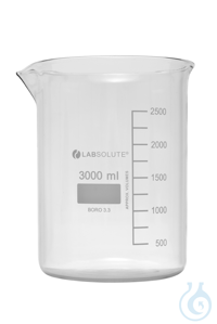 Bechergläser. niedrige Form. aus Borosilikatglas 3.3. mit dauerhafter....