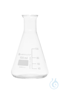 Erlenmeyerkolben. Enghals. aus Borosilikatglas 3.3. mit dauerhafter....