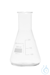 Erlenmeyerkolben. Enghals. aus Borosilikatglas 3.3. mit dauerhafter....