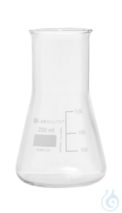 Erlenmeyerkolben. Weithals. aus Borosilikatglas 3.3. mit dauerhafter....