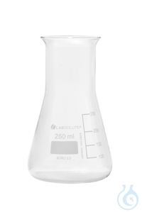 Erlenmeyerkolben. Weithals. aus Borosilikatglas 3.3. mit dauerhafter....