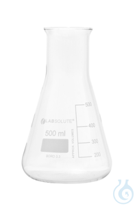 Erlenmeyerkolben. Weithals. aus Borosilikatglas 3.3. mit dauerhafter....