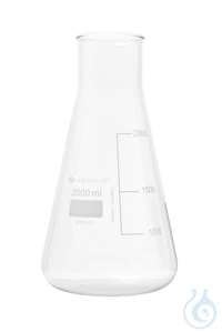 Erlenmeyerkolben. Weithals. aus Borosilikatglas 3.3. mit dauerhafter....