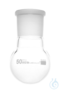 Einhals-Rundkolben, 50 ml, NS 29/32, aus Borosilikatglas 3.3, ohne Stopfen,...