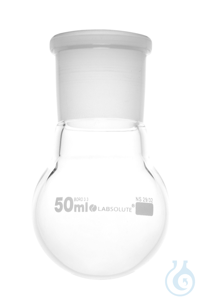 Einhals-Rundkolben. 50 ml. NS 29/32. aus Borosilikatglas 3.3. ohne Stopfen....