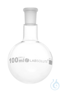 Einhals-Rundkolben. 100 ml. NS 14/23. aus Borosilikatglas 3.3. ohne Stopfen....