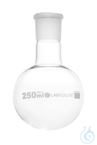 Einhals-Rundkolben, 250 ml, NS 29/32, aus Borosilikatglas 3.3, ohne Stopfen,...