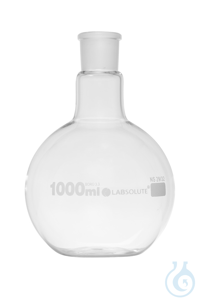 Stehkolben. Einhals. 1000 ml. NS 29/32. Borosilikatglas 3.3. klar. ohne...
