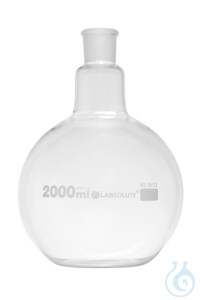 Stehkolben, Einhals, 2000 ml, NS 29/32, Borosilikatglas 3.3, klar, ohne...