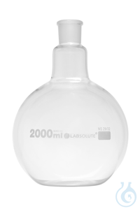 Stehkolben. Einhals. 2000 ml. NS 29/32. Borosilikatglas 3.3. klar. ohne...