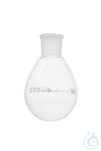 Verdampferkolben. birnenförmig. 250 ml. NS 29/32. Borosilikatglas 3.3. weiße...