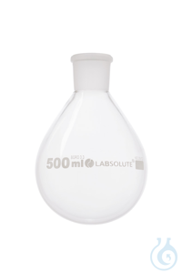 Verdampferkolben. birnenförmig. 500 ml. NS 29/32. Borosilikatglas 3.3. weiße...
