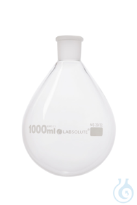 Verdampferkolben. birnenförmig. 1000 ml. NS 29/32. Borosilikatglas 3.3. weiße...