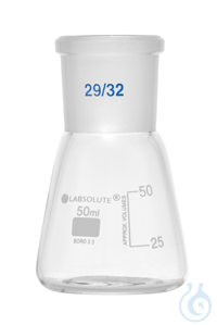 Erlenmeyerkolben. mit Normschliff. Borosilikatglas 3.3. mit dauerhafter....
