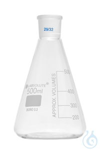 Erlenmeyerkolben. mit Normschliff. Borosilikatglas 3.3. mit dauerhafter....