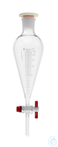 Scheidetrichter. 250 ml. NS 29/32. Borosilikatglas 3.3. nach Squibb. ISO...
