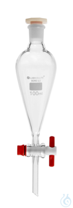 Scheidetrichter. 100 ml. NS 19/26. Borosilikatglas 3.3. nach Squibb. ISO...