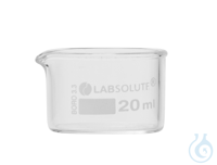 Kristallisierschale. 20 ml. Ø=40 mm. h=25 mm. aus Borosilikatglas 3.3. klar....