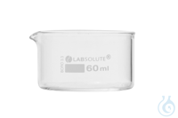 Kristallisierschale. 60 ml. Ø=60 mm. h=35 mm. aus Borosilikatglas 3.3. klar....